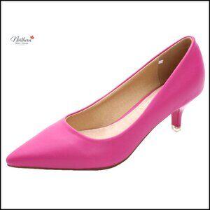 Low Kitten Heel Pointed Toe Pumps for Work Wedding Party Dress Shoes
